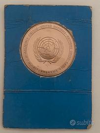 United Nation Peace Medal -solid Bronze -1971