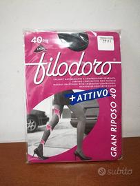 Collant Filodoro Lycra 40 den grigio topo 5a-6a