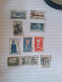 francobolli italiani usati del 1956/58