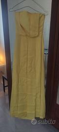 abito lungo da cerimonia giallo taglia S