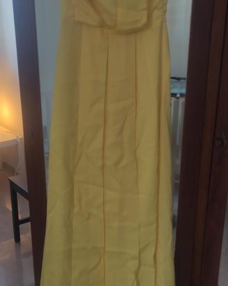 abito lungo da cerimonia giallo taglia S