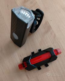 Luce anteriore e posteriore per bicicletta