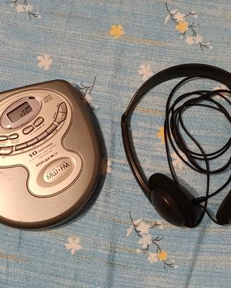 Lettore Cd portatile Irradio + cuffie Sony vintage