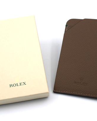 Rolex Portacarte Pelle Tortora Originale