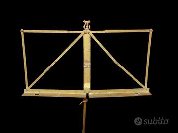 LEGGIO IN OTTONE PIEGHEVOLE ANTICO