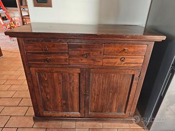 Mobile credenza cucina con due ante e due cassetti