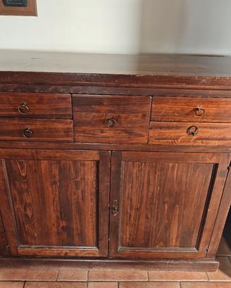 Mobile credenza cucina con due ante e due cassetti