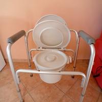 Sedia portatile per anziani con sedile wc