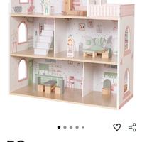 Casa delle bambole con accessori 