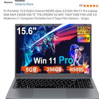 Ruzava Pc Portatile 15.6 Pollici

