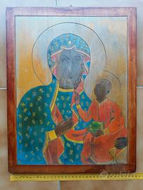 Quadro Vergine Nera di Czestochowa
