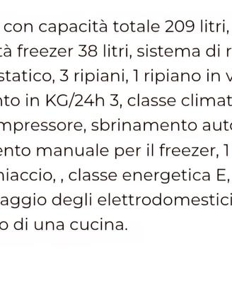 frigo nuovo Indesit da incasso