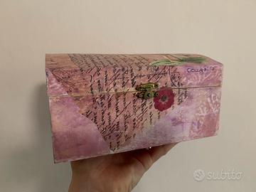 Scatola porta gioie decoupage