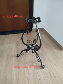 porta vaso ferro battuto 