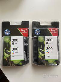 2 Cartucce HP 300 nero + tri colore