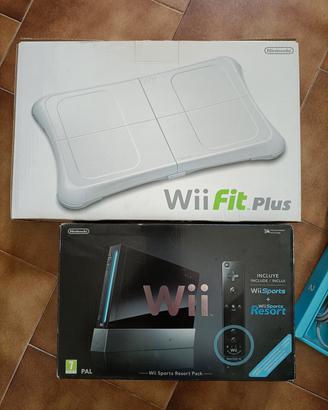 nintendo wii + fit plus