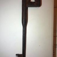 Antica chiave doppia XVII secolo 600 1600 pettine