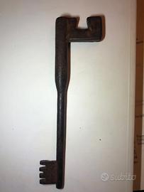 Antica chiave doppia XVII secolo 600 1600 pettine