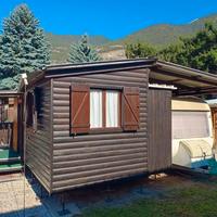 Roulotte + gabbiotto - campeggio Oulx Pra Vey