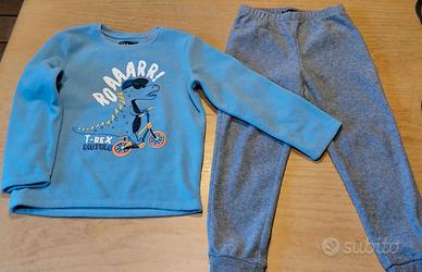 Pigiama pesante in pile tg 5/6 anni