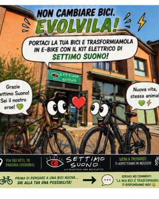 Trasforma la bici con cui ti trovi bene in E-BIKE!