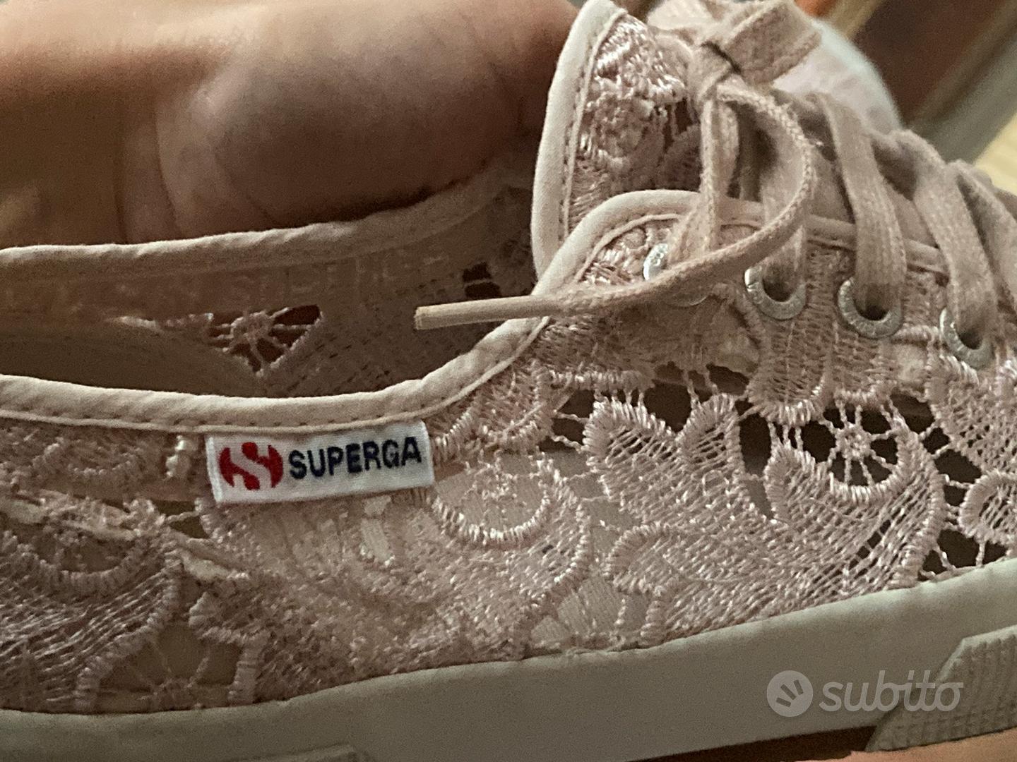 Superga nere clearance macrame