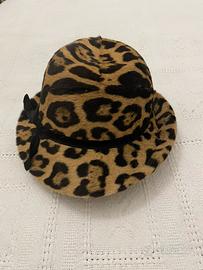 Cappello fedora in stampa leopardata