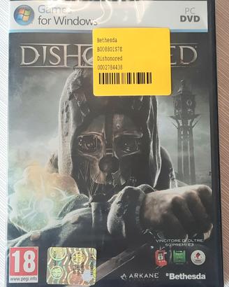 DVD del gioco Dishonored per PC Windows