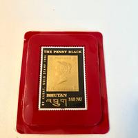 Francobollo sa collezione Penny black Bhutan