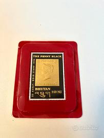Francobollo sa collezione Penny black Bhutan