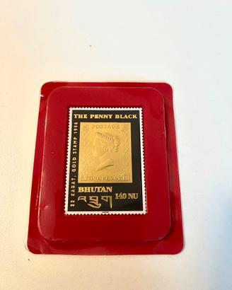 Francobollo sa collezione Penny black Bhutan