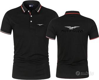 T-Shirt Polo da Golf  Uomo L stampa Moto Guzzi