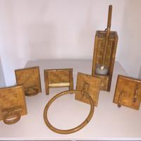 Set accessori bagno in bambù