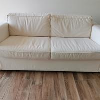 Divano in stoffa color bianco panna