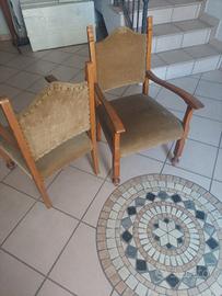 Coppia sedie salotto anni '60