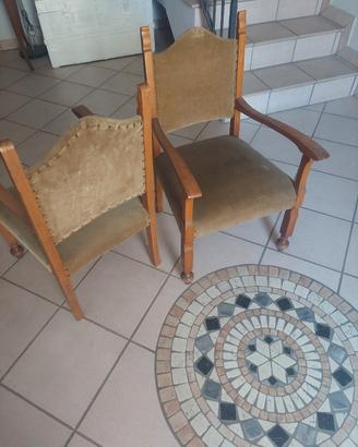 Coppia sedie salotto anni '60