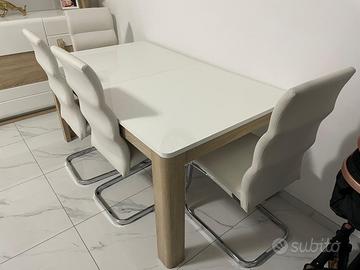 Tavolo 160x90 6 posti allungabile, con sedie