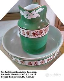 Brocca e Bacinella in Ceramica