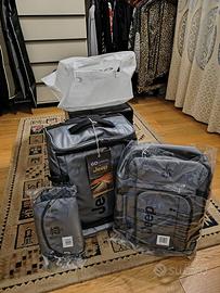 Set viaggio trolley zaino e pochette