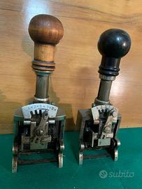 Timbri numeratori antichi vintage - cancelleria