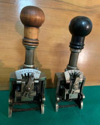 Timbri numeratori antichi vintage - cancelleria