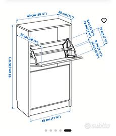 Scarpiera ikea bianca
