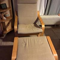 Poltrona con poggiapiedi