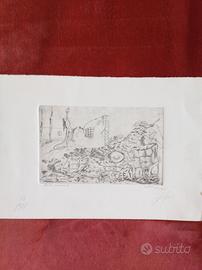 Giacomo Porzano  "Lanaro da Zanè"  prova d'artista