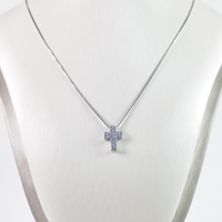 Collana croce in oro e diamanti