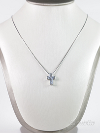 Collana croce in oro e diamanti