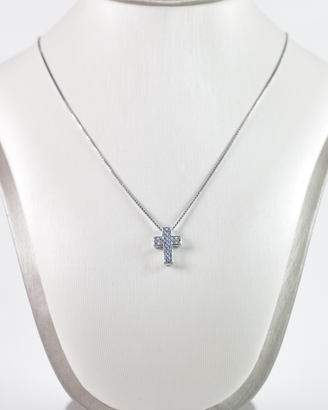 Collana croce in oro e diamanti