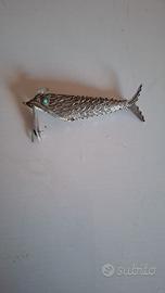 Pesce  articolato in filigrana d'argento
