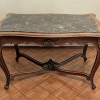 Tavolo vintage liberty con piano in marmo