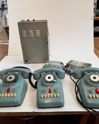 Set 3 Telefoni Vintage SAFNAT con Centralino